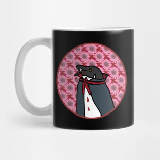 Portrait of a Halloween Horror Vampire Penguin Mug